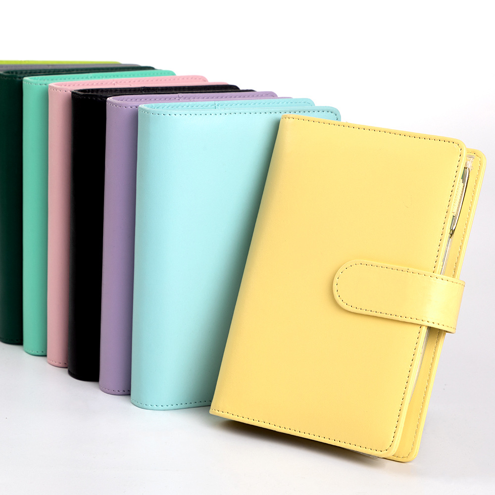 Leather Work Notepad - Caderno A6 de Couro PU Macaron
