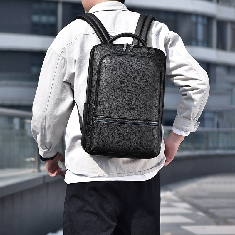 Leather Work Bag Mens - Mochila de couro PU para homens,