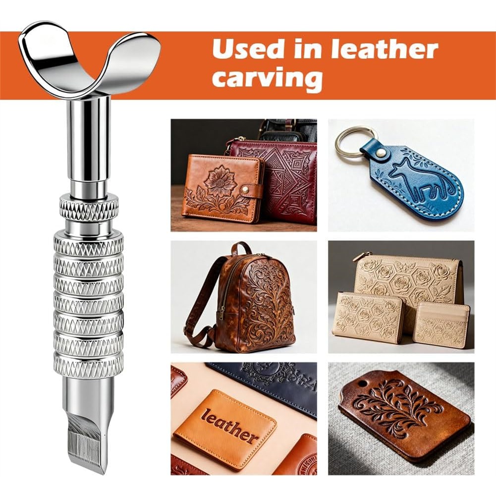 Swivel Knife Tool - Faca giratória de couro, ajustável para