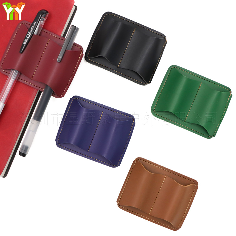 Leather Work Notepad - Suporte de caneta portátil em couro