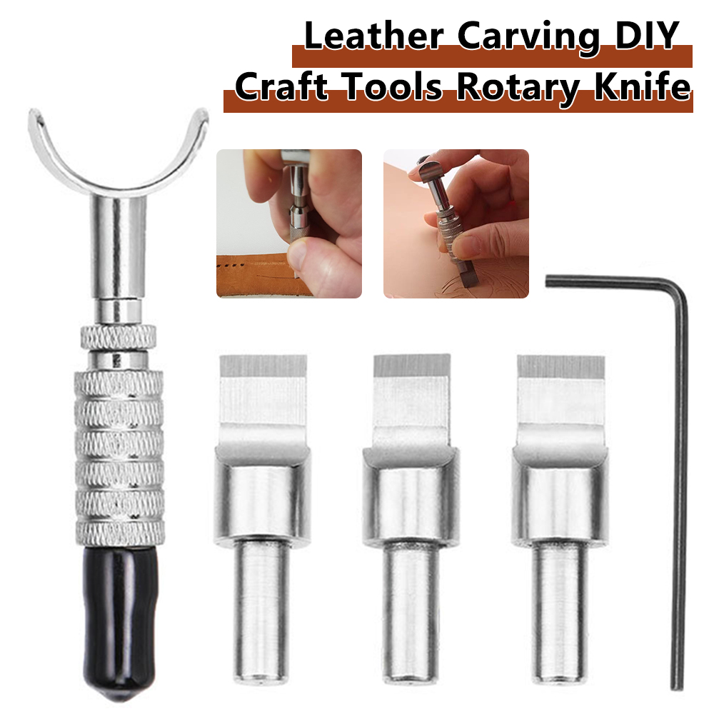 Swivel Knife Tool - Faca giratória para escultura em couro,