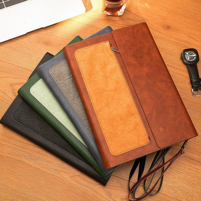 Leather Work Folder - 1 peça bolsa de documentos de