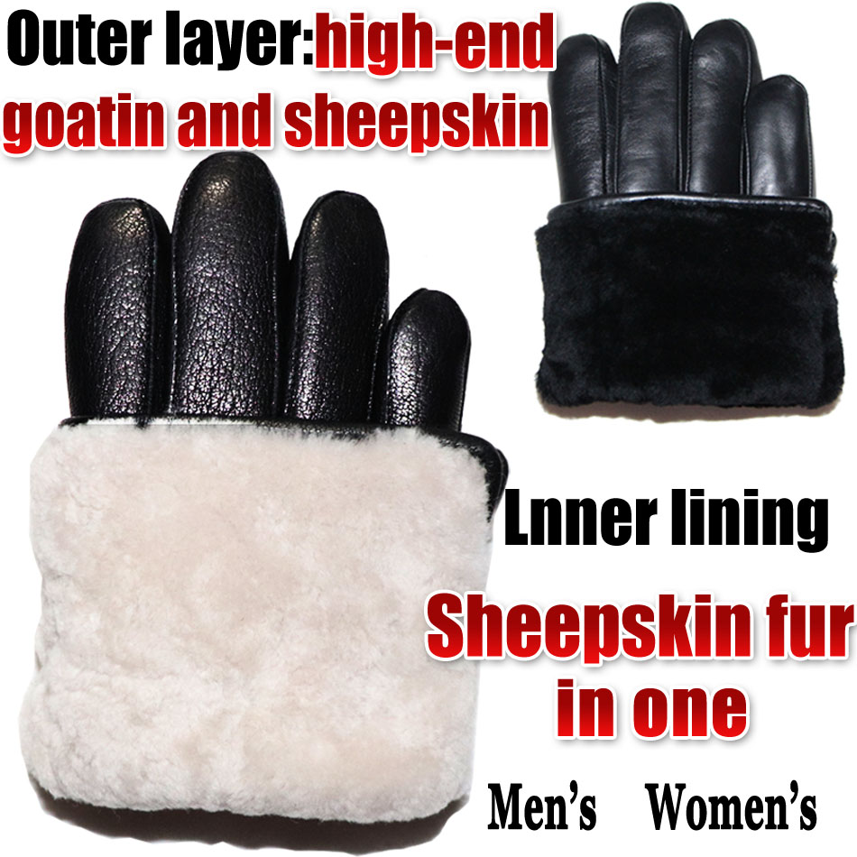 Leather Work Winter Gloves - Luvas de couro masculinas para artesanato