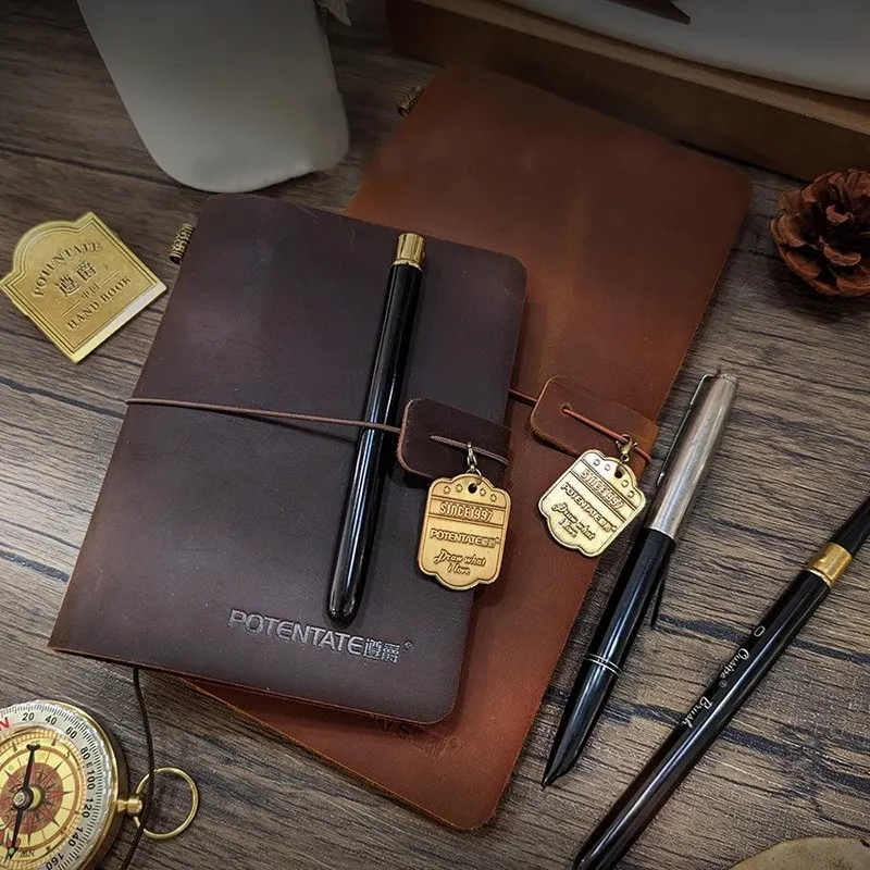 Leather Work Notepad - Potentado Aquarela Sketchbook, 100% Algodão, Viagem