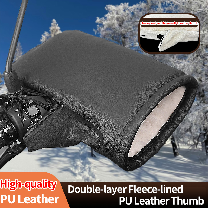 Leather Work Winter Gloves - 2 pçs inverno luvas de bicicleta