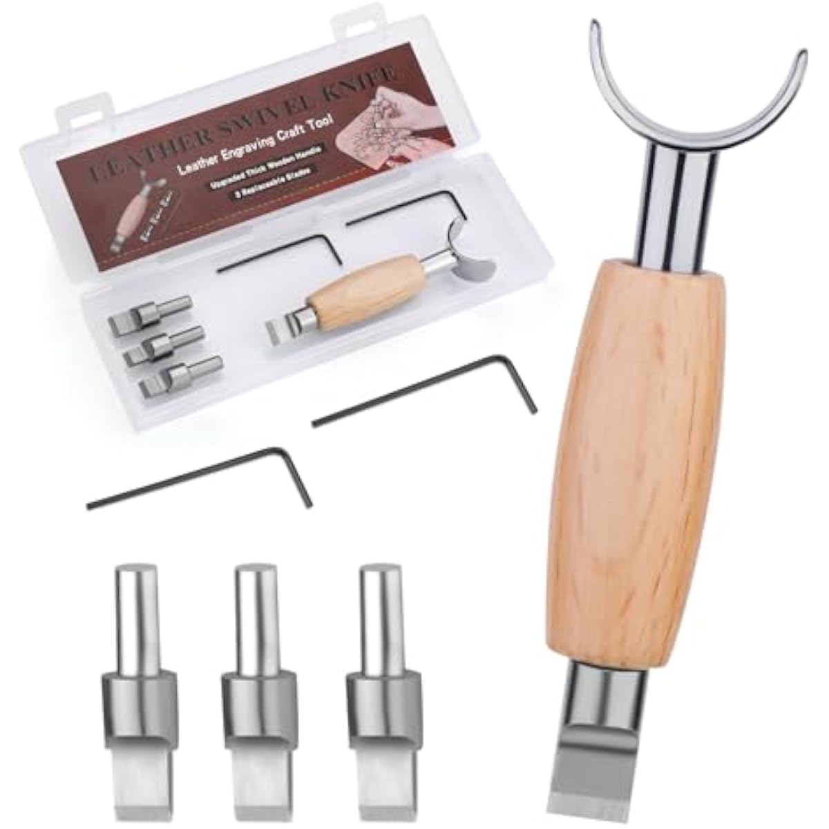 Swivel Knife Tool - Faca Giratória para Couro, Ferramentas para