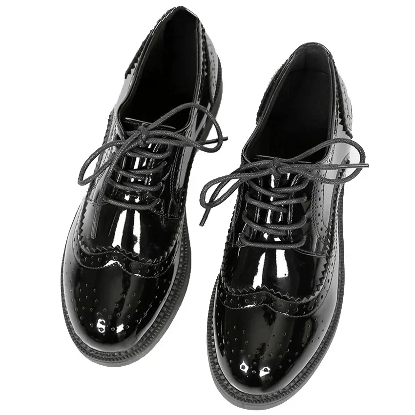 2025 outono feminino oxford ap - Leather Work Flats Women avaliação e preço