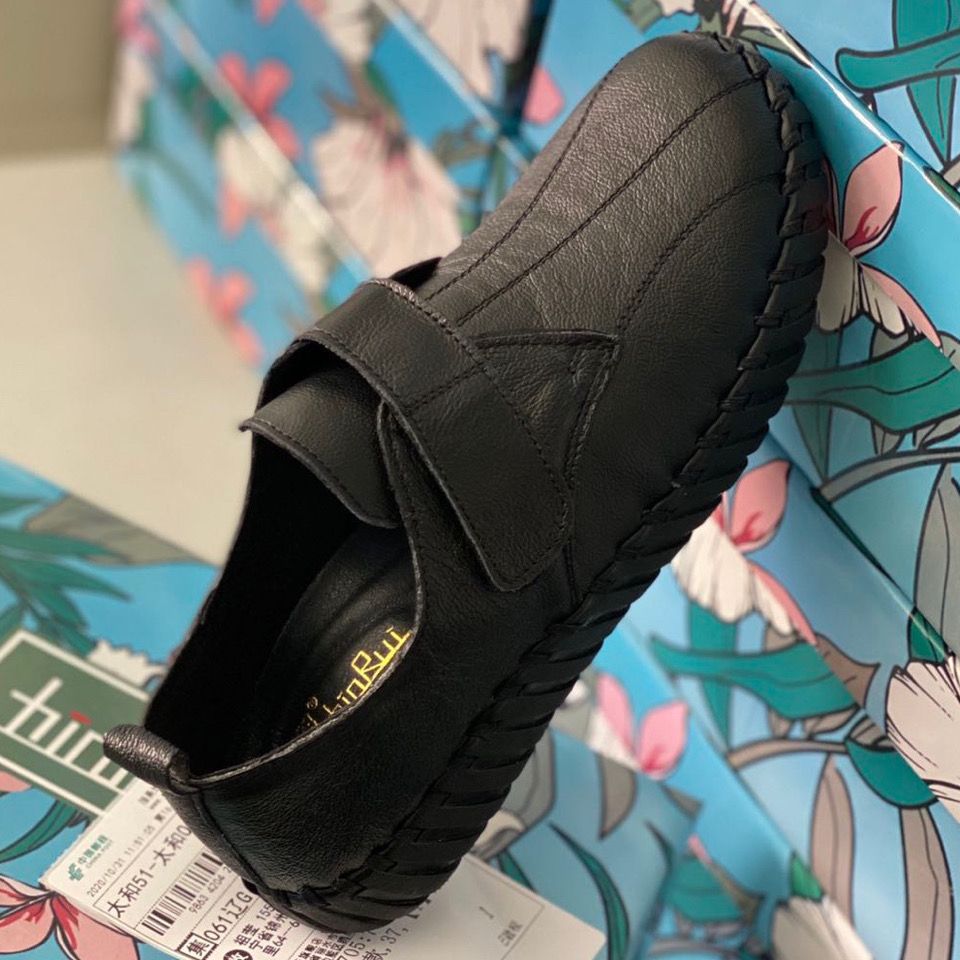 Sapatilhas de couro real de lu - Leather Work Flats Women avaliação e preço