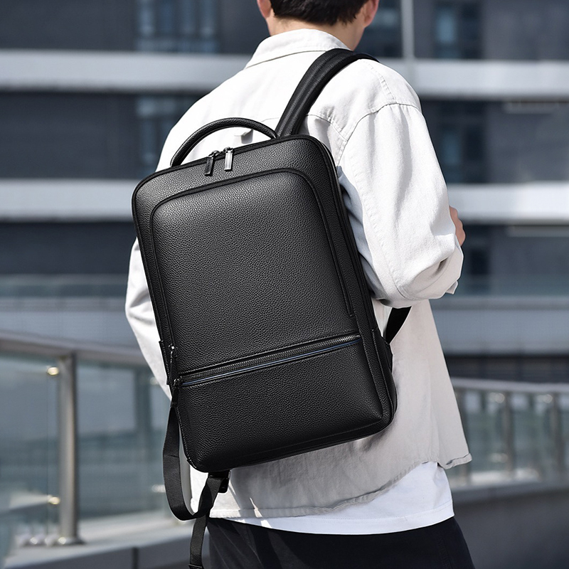 Mochila de couro PU para homen - Leather Work Bag Mens avaliação e preço
