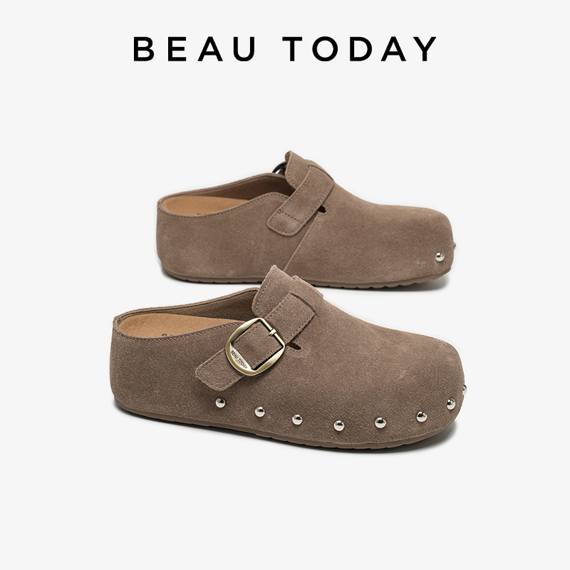 BEAUTODAY Mules Casuais Femini - Leatherwork Rivets avaliação e preço