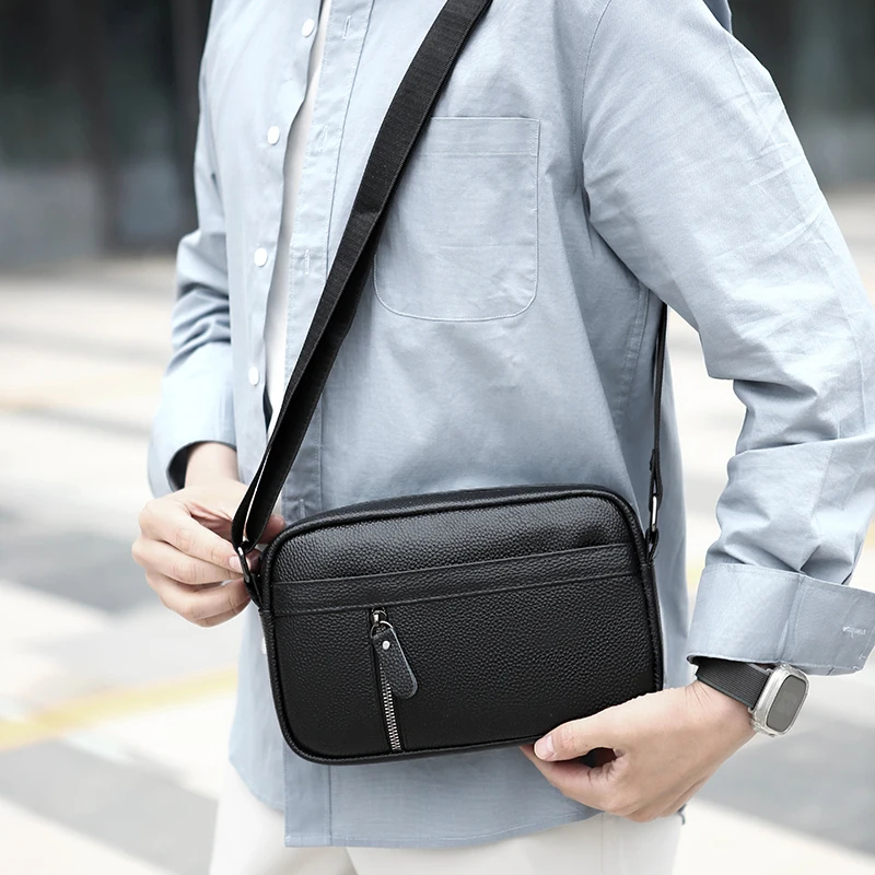Bolsa transversal masculina de - Leather Work Bag Mens avaliação e preço