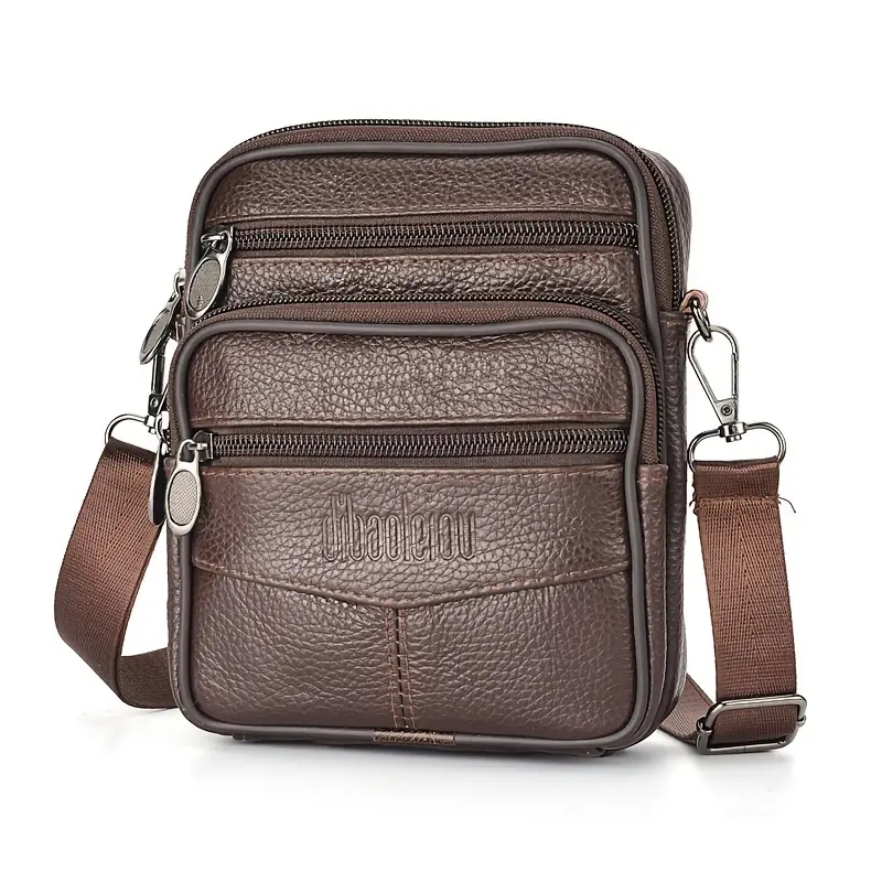 Novo couro genuíno dos homens  - Leather Work Bag Mens avaliação e preço