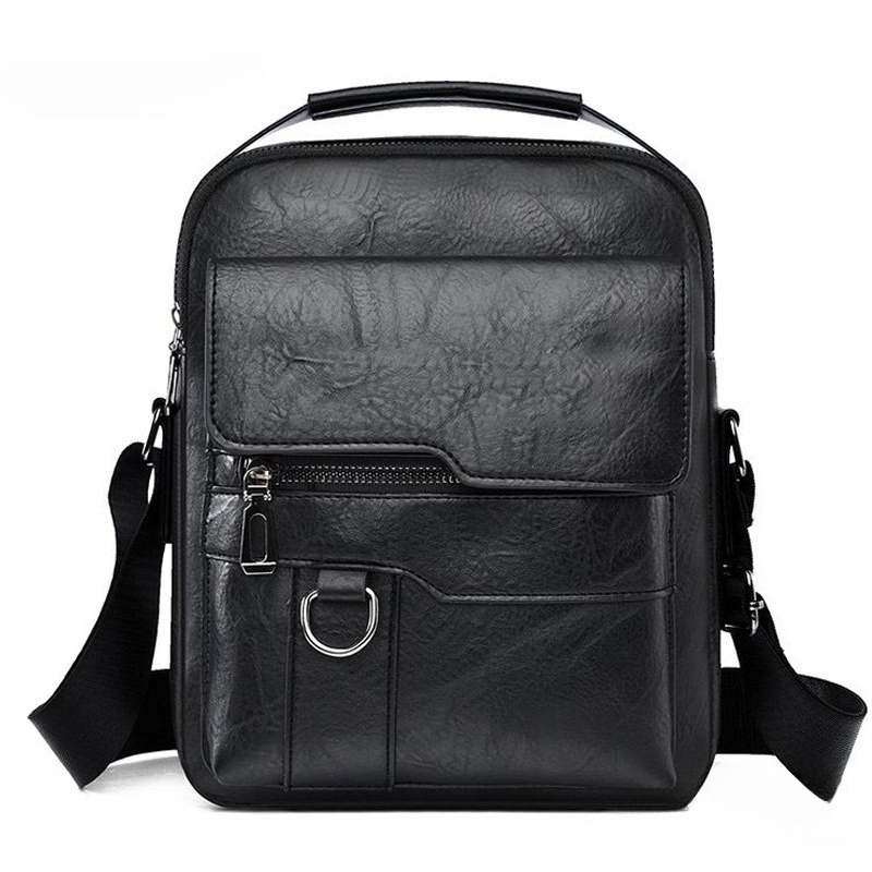 Bolsa de Ombro Casual Masculin - Leather Work Bag Mens avaliação e preço