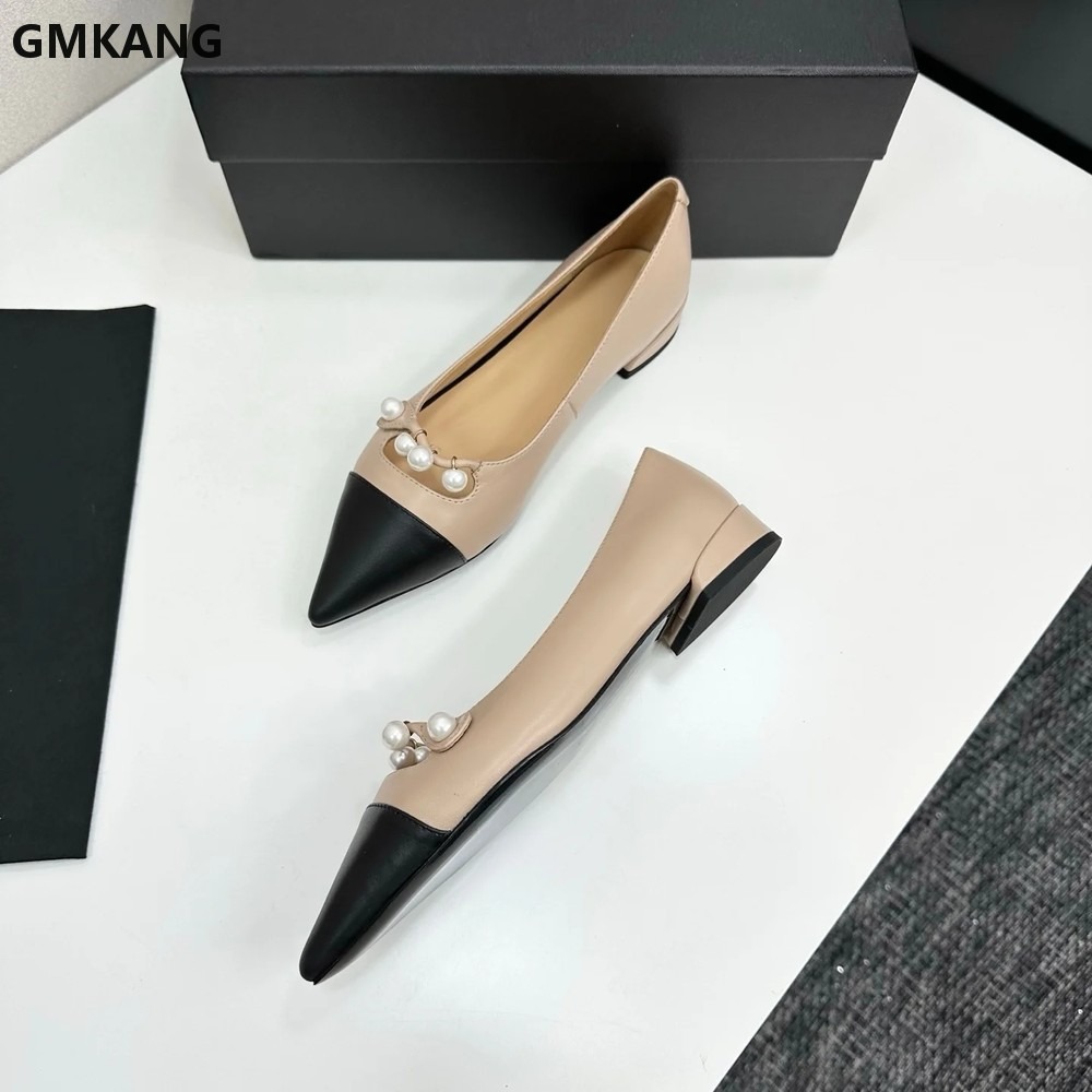 Sapatos femininos de couro com - Leather Work Flats Women avaliação e preço