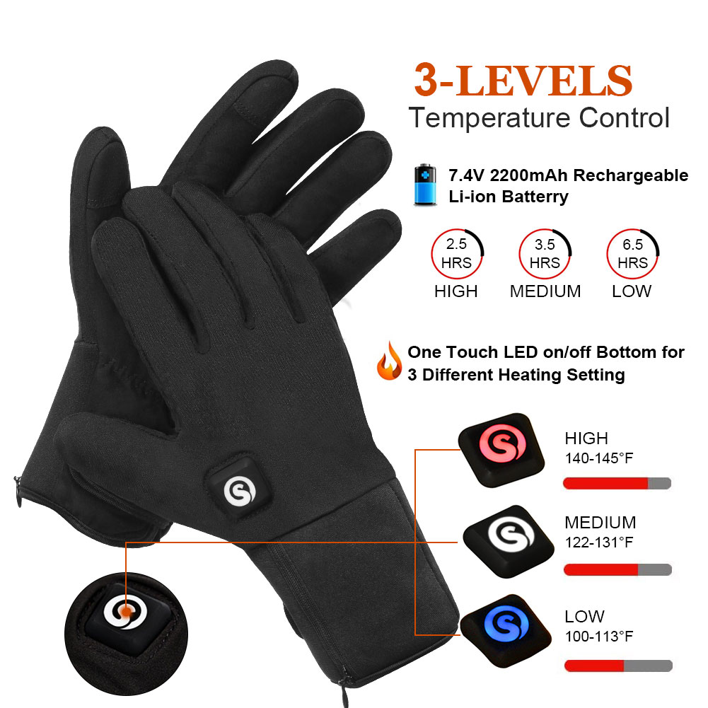 Luvas de motocicleta aquecidas - Leather Work Winter Gloves avaliação e preço
