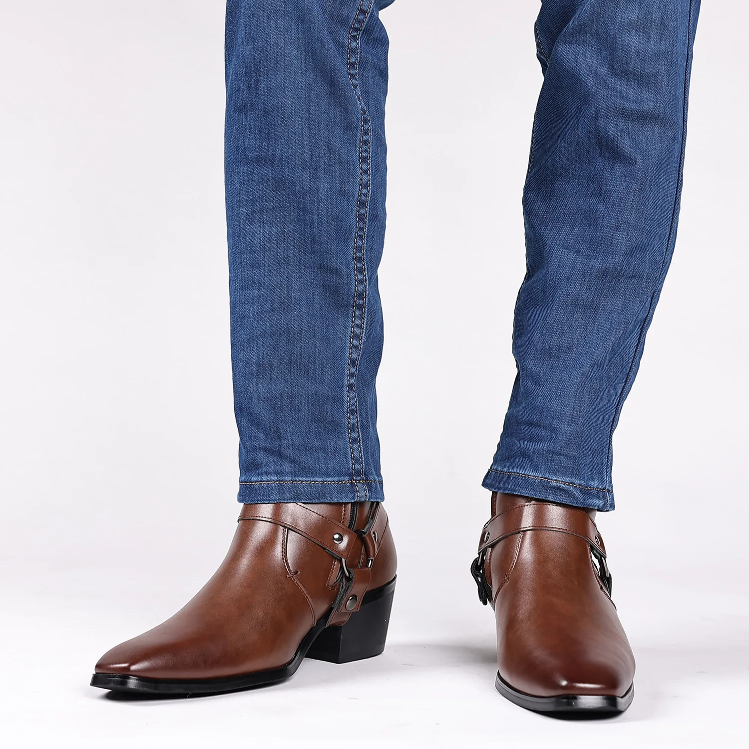 Clássico ocidental cowboy cava - Leatherwork Rivets avaliação e preço