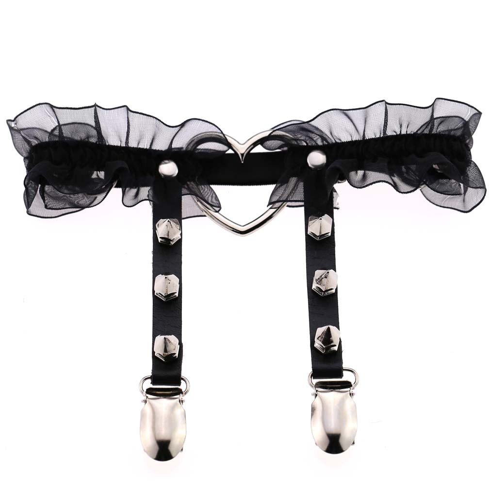 Mulheres goth couro amor liga  - Leatherwork Rivets avaliação e preço