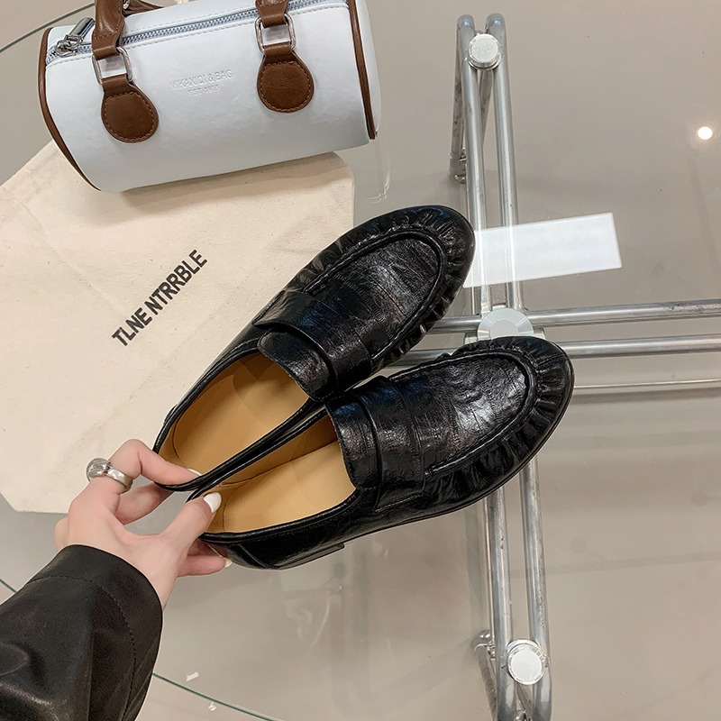 Sapatos de Couro Luxuosos para - Leather Work Flats Women avaliação e preço
