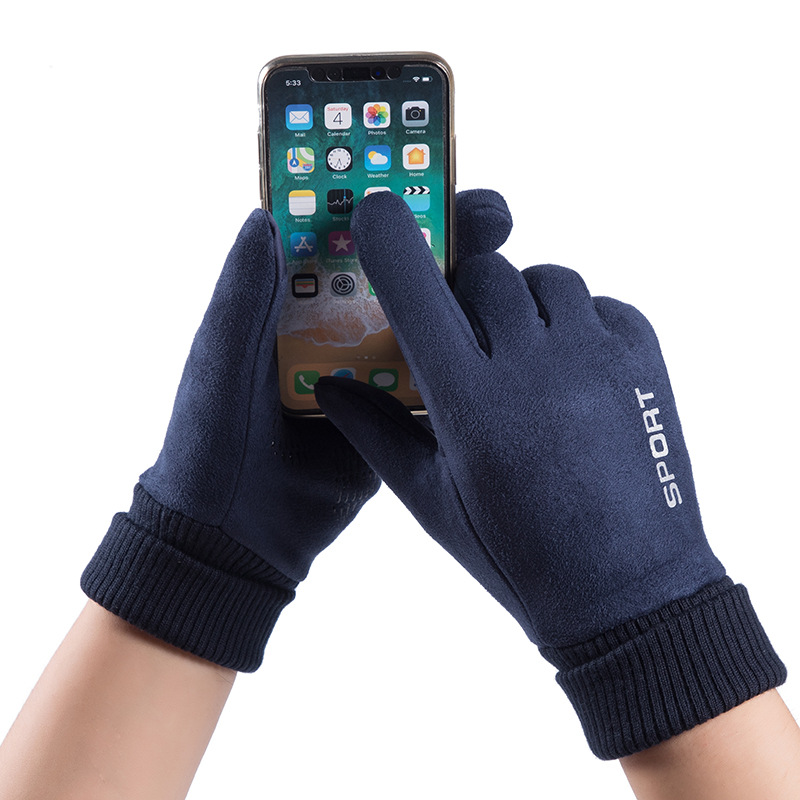 Homem inverno camurça couro de - Leather Work Winter Gloves avaliação e preço