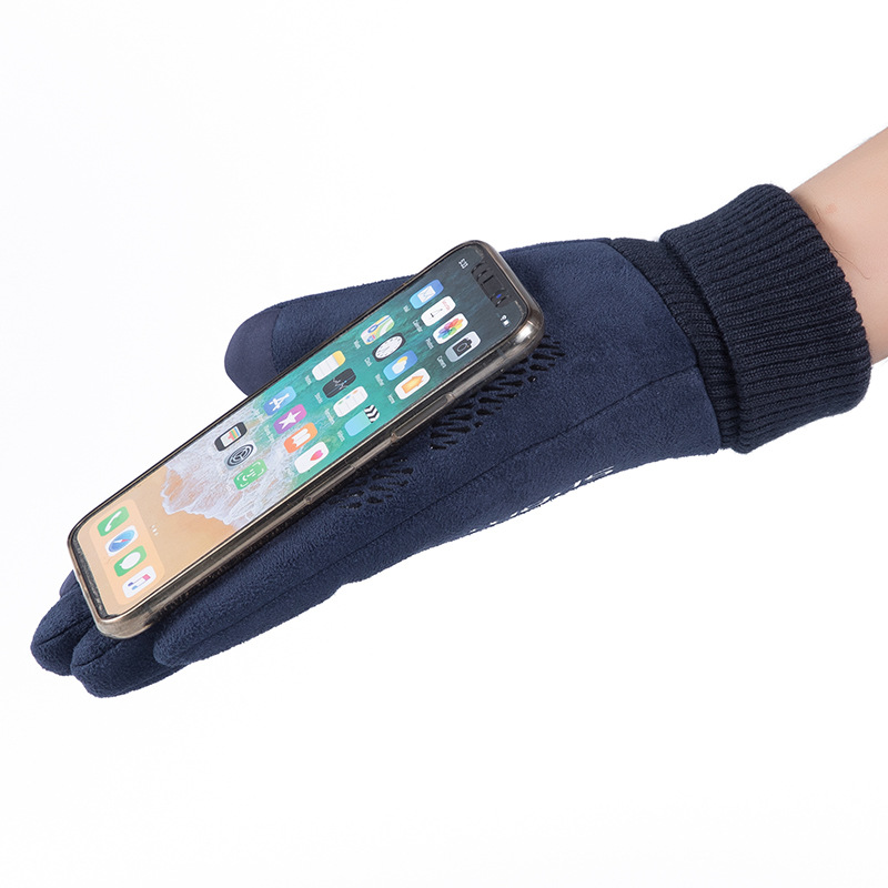 Homem inverno camurça couro de - Leather Work Winter Gloves avaliação e preço