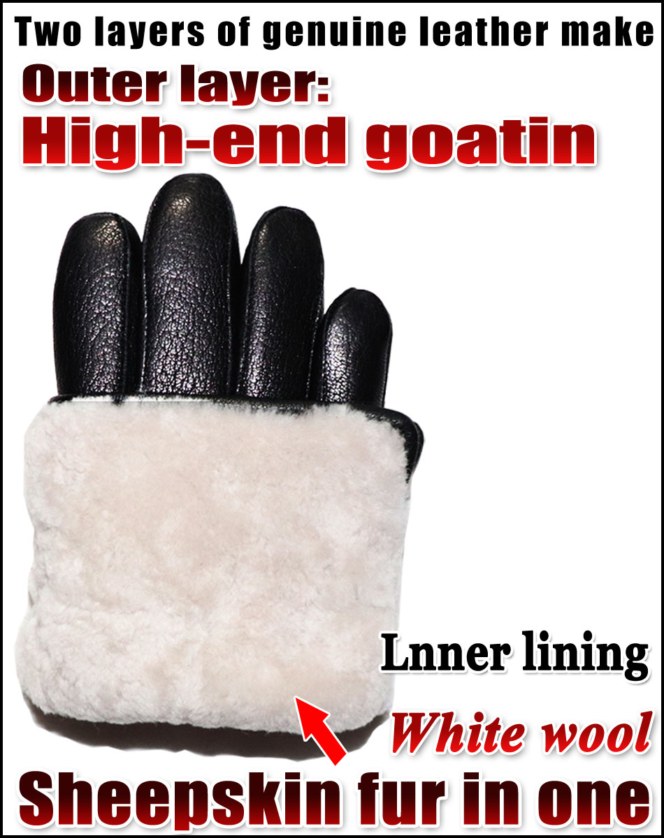 Luvas de couro masculinas para - Leather Work Winter Gloves avaliação e preço