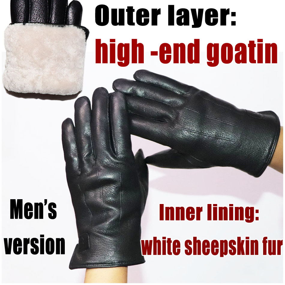 Luvas de couro masculinas para - Leather Work Winter Gloves avaliação e preço