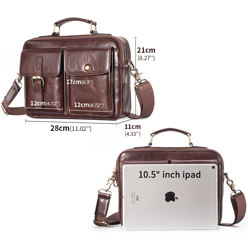 Nova marca de couro do mensage - Leather Work Bag Mens avaliação e preço