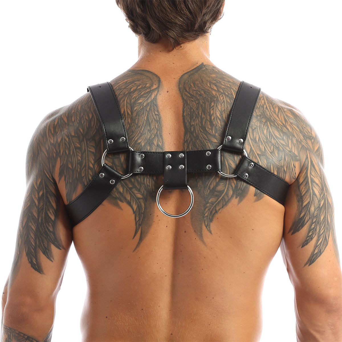 Sexy masculino arnês de couro  - Leatherwork Rivets avaliação e preço