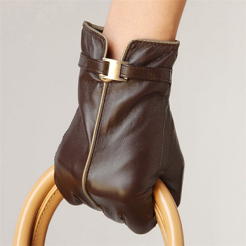Mulheres luvas de couro genuín - Leather Work Winter Gloves avaliação e preço
